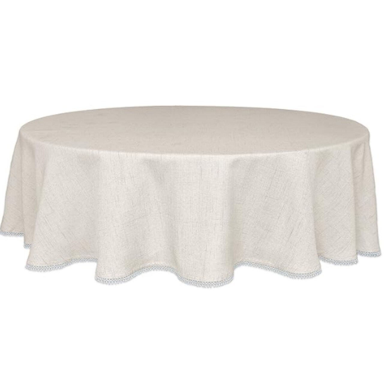 Lenox French Perle Solid Tablecloth, Natural - 70"W x 70"L Round